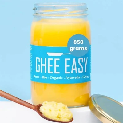 Image of Ghee Easy 850g Bio from Grass Fed Cows Highly Pure Authentic Ayurvedic Ghee, Without Additives Certified Organic &amp; Biodynamic Free Lactose and Gluten 100% European