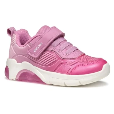 Image of Geox Light UP J Fadinlight GIRL Trainers for kids, Size: 8.5K, Pink/fuchsia Synthetics/textile
