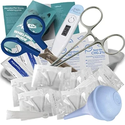 Image of Alpha Dog Puppy full Whelping Kit, pet birthing set Aspirator Welping Guide (849)