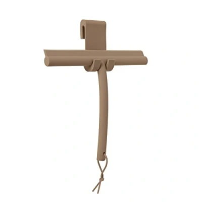 Image of blomus VIPO Shower Squeegee with Holder, 24 cm Wide, Silicone for Shower, Bathroom, Window Squeegee, Windscreen (Tan)