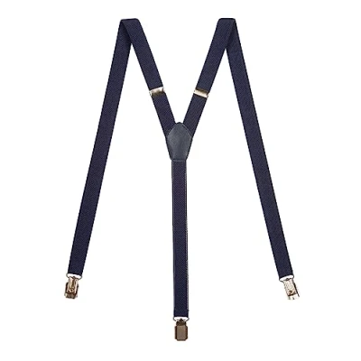 Image of Skinny Style fully adjustable Y Shape Clip on Braces/Suspenders, 2cm Blue