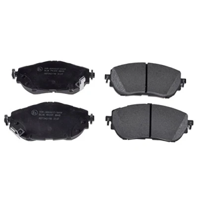 Image of 0446502390, 0446502391 Brake pad set BLUE PRINT ADT342198 Front Axle with acoustic wear warning TOYOTA: Auris Estate, Hatchback
