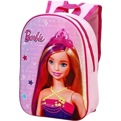 Image of TDL Barbie Backpack Kids 3D Rucksack Childrens School Travel Bag Pink