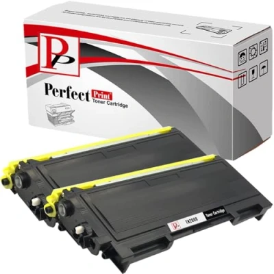 Image of PerfectPrint Compatible Toner Replacement for Brother DCP 7010 7010L 7020 7025 Fax 2820 2920 HL 2030 2040 2050 2070 2070N 2500 TN2000 (Black, 2 Pack)