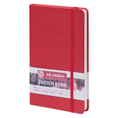 Image of Talens Art Creation Sketchbook 80 Sheets, 13 cm x 21 cm, Red, A4
