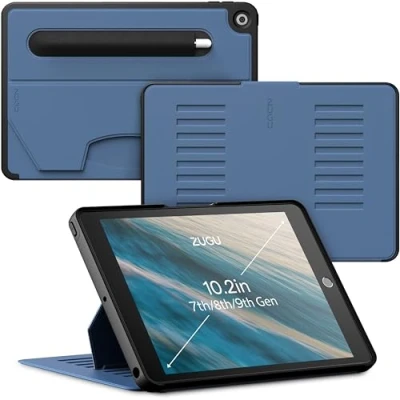 Image of ZUGU iPad 10.2 Case for 7th / 8th 9th Generation 2019/2020 2021 Ultra Slim Protective Cover Apple Pencil Holder Convenient 8 angle Magnetic Stand &amp; Auto Sleep/Wake [ Slate Blue ]