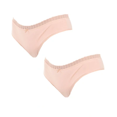 Image of Dim Womens Pack 2 Brazilian panties Eco D09AK women Pink Size Large