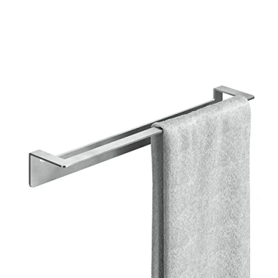 Image of WEISSENSTEIN Self Adhesive Towel Rail 3M VHB Industrial Strength 100% Stainless Steel 45cm Silver