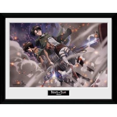 Image of GB eye Attack On Titan Smoke Blast 30 x 40cm Framed Collector Print