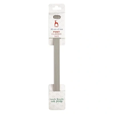 Image of Pony Double Ended Knitting Pins, Aluminium, Multi Colour, 4.5 x 3.9 24 cm