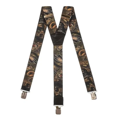 Image of Olata Men&#039;s Heavy Duty Printed Y Shape Braces/Suspenders, 4cm Gardening A
