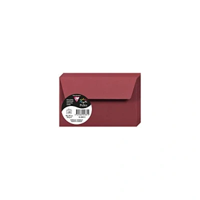 Image of Clairefontaine Ref 5880C Pollen Envelopes (Pack of 20) 75 x 100mm Sized, 120gsm Paper, Gummed Seal, Inkjet &amp; Laser Printer Compatible, Acid Free Maroon