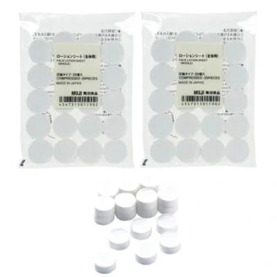 Image of Muji Japan Face Lotion Sheet 20 Pieces [Compressed Type] 2 Set by