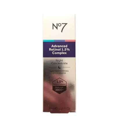 Image of No7 Advanced Retinol 1.5% Complex Night Concentrate Skin Transforming Accelerator 30ml