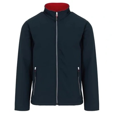 Image of Regatta Professional Mens Ascender 250 Full Zip Fleece, Navy/Red, M EU