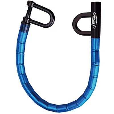Image of ARTAGO 582/B High End Steering Wheel Car Seat Flexible Lock, More Practical Articulated Armored Steel Cable, Adjustable Universal Clutch Anti Theft Bar Lock Device for Vehicle Truck Van, Camper