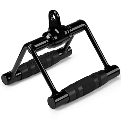 Image of Yes4All Rotating Black Double D Row Handle Cable Attachment for Weight Workout, Machine Accessories Home Gym