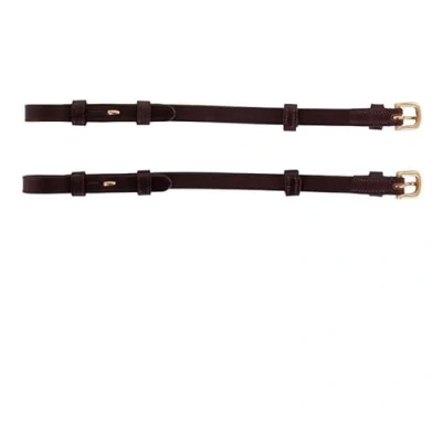 Image of BR Cheekpieces Round buckle Cob / Gold Brown