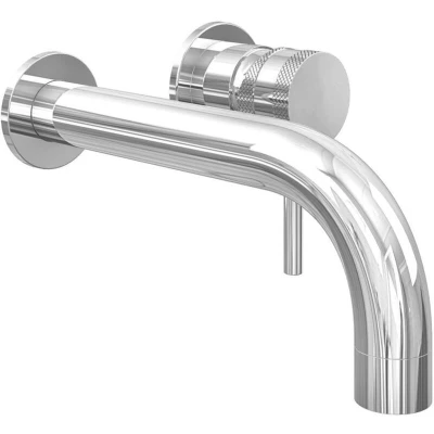 Image of Core Lever Basin Mixer Tap Wall Mounted Chrome Orbit