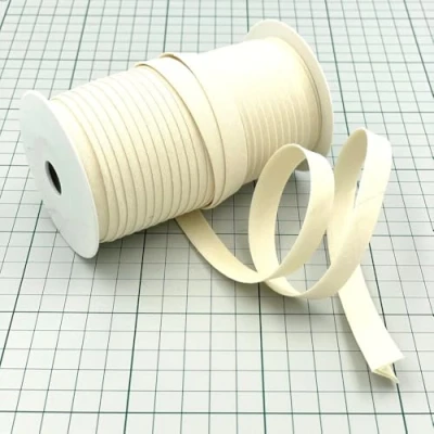 Image of Craft Cult 12mm Plain Double Fold Bias Binding Tape 25 Metre Roll (61 Cream)