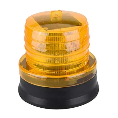 Image of Zerodis Solar Flashing Lamp Strobe Emergency LED Warning Light with Magnetic Base for Car Traffic Warning(Yellow)