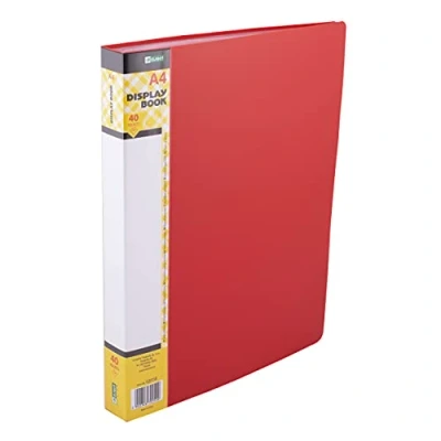 Image of D.RECT Display Book PP A4 40 Pockets Folder Presentation Folders Offer Folders, Red