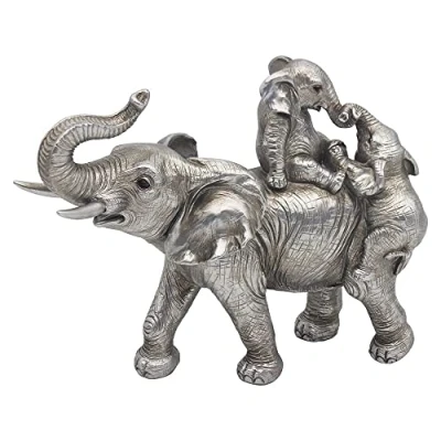Image of Lesser &amp; Pavey Reflections Silver Elephant and Playful Calves
