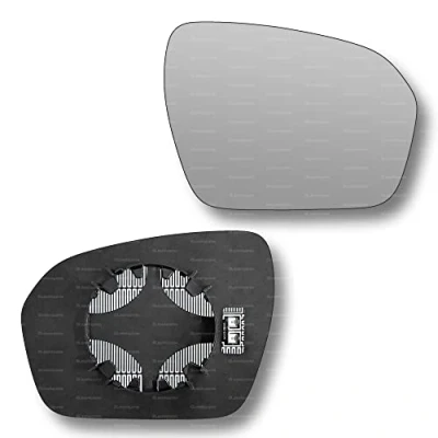 Image of Less4spares Replacement Wing Mirror Glass Right Compatible with Land Rover Range Evoque 2011 2013 CLIP ON Driver Off side Heated Convex