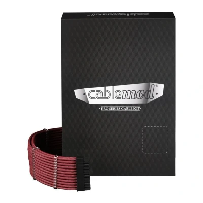 Image of CableMod CM PCSI FKIT NKBR R PRO ModMesh C Series AXi HXi &amp; RM Cable Kit Blood Red
