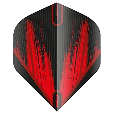 Image of Red DRAGON Hardcore Radical Black &amp; Dart Flights 4 sets Per Pack (12 in total)