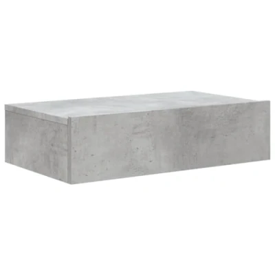 Image of vidaXL LED TV Cabinet Concrete Grey Engineered Wood Unit with Storage Space and RGB Lights for Modern Living Room