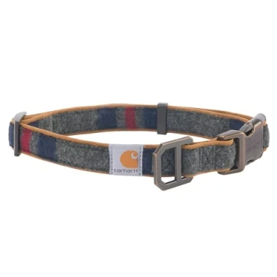Image of Carhartt Hunde Halsband Blanket Stripe Collar, Shadow Grau Braun, M, P000461