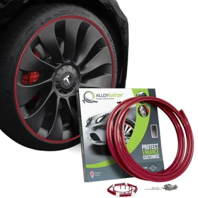 Image of AlloyGator Dark Red Alloy Wheel Protectors Fits 1219 Inch Diameter Rim Protection 15 Colours Available