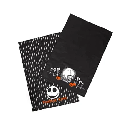 Image of Disney The Nightmare Before Christmas Jack Black Kitchen Hand Towels Set of 2