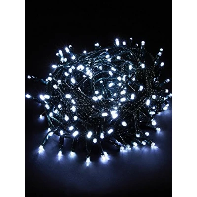 Image of Best Artificial LED Mains Powered Low Voltage UK Plug 8 Multi Function with Optional Timer &amp; Memory String Lights Garden Party Fairy Indoor Outdoor Black Cable (Bright White, 750 LED&#039;s)