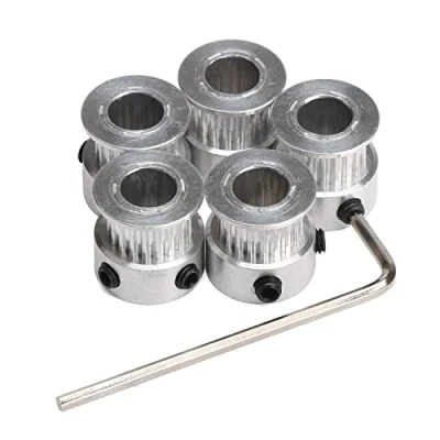 Image of Fasizi 5PCS Aluminum GT2 Timing Belt Pulley 20 Teeth Bore 8mm Width 6mm and Wrench for RepRap 3D Printer Prusa i3
