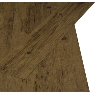 Image of &#039;vidaXL Self Adhesive PVC Flooring Planks 4.46 m² Natural Brown, Waterproof, Non slip &amp; Durable Quality Resembling Real Hardwood, Easy Installation