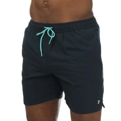 Image of Farah Mens Owen Plain Swim Short in Navy Size Small