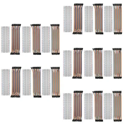 Image of AZDelivery 5 x MB 102 Breadboard Kit (Set of 3) 830 Tie Point Solderless Prototype PCB Board + Jumper Wires M2M/F2M/F2F(40 PCS each) compatible with Arduino including E Book!