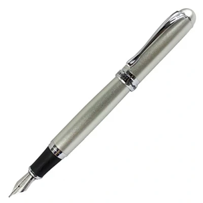 Image of Gullor Jinhao X750 Fountain Pen Stainless Steel Medium 18KGP Nib Silver
