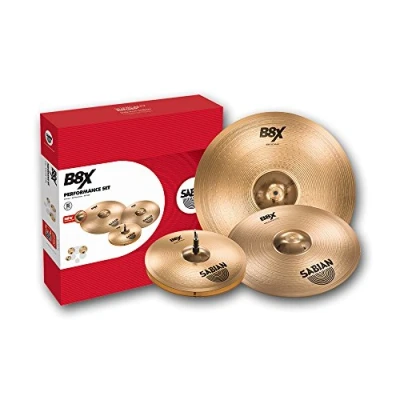 Image of Sabian B8X Performance Cymbal Set 14&quot; Hats 16&quot; Thin Crash 20&quot; Ride