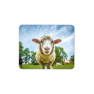 Image of Destination Vinyl Ltd Funny Sheep Mouse Mat Pad Lamb Farm Farmer Cattle PC Computer #8389