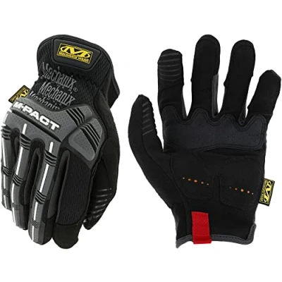 Image of Mechanix Wear M Pact Open Cuff Work Gloves (XX Large, Black/Grey)