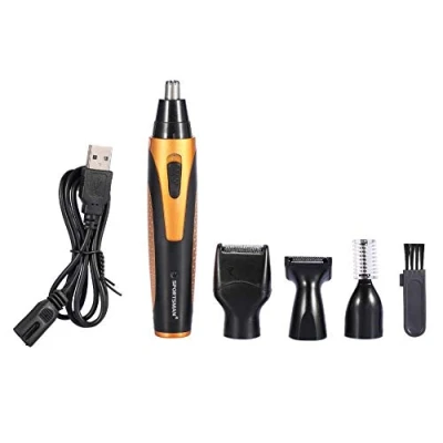 Image of Nose Hair Trimmer 4 In 1 Rechargeable Men Ear Temple Electric Beard Eyebrow Clipper Shaving Kit