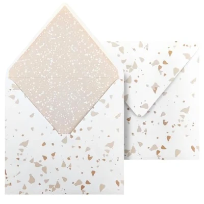 Image of Netuno 25 Square envelopes with Printed speckles 155 x mm 6.1 inches Colourful Motif Elegant for Cards Invitations Birthday Christmas Weddin