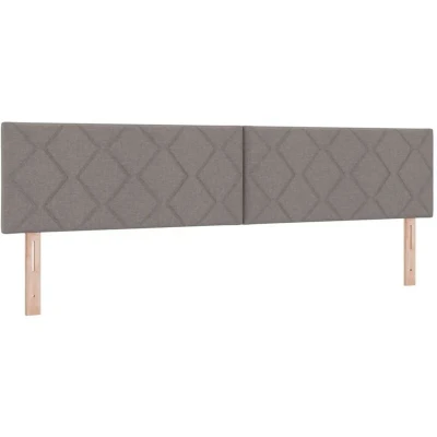 Image of vidaXL Headboard Diamond Blocks Design Taupe 200 cm Fabric