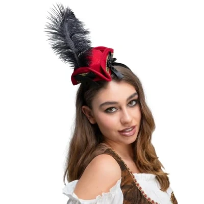 Image of Wicked Costumes Deluxe Mini Pirate Hat Fancy Dress Costume Accessory