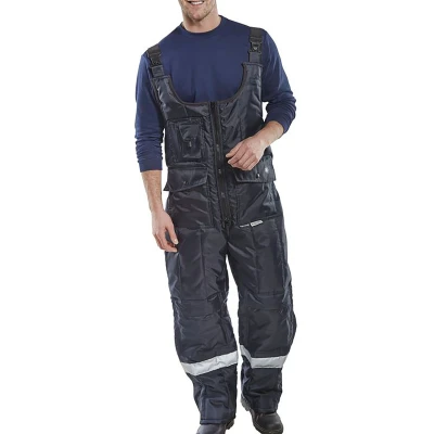 Image of COLDSTAR FREEZER BIB TROUSERS NAVY BLUE L