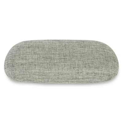 Image of LAGO TERRA Linen Fabric Textured Hard Shell Glasses Case Grey