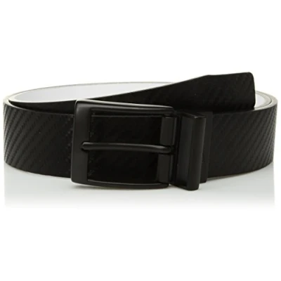 Image of Nike Men&#039;s Standard Carbon Fiber Texture Reversible Belt, black/white, 40
